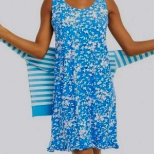 DRAPER James blue and white floral dress size large/xl
